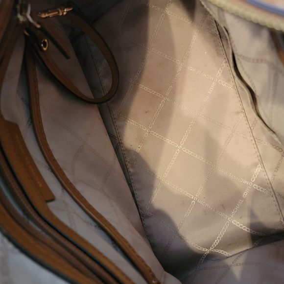 Michael Kors Brown Satchel with Nautical Print NO MAJOR CALLOUTS - Picture 5 of 9